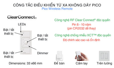 cong tac khong day pico wireless rf clear connect