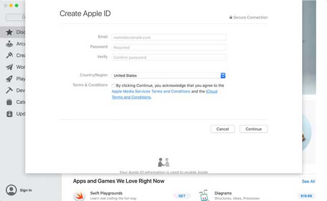 Cách tạo ID Apple trên Mac thông qua App Store