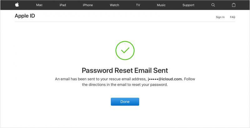 Đặt lại mật khẩu ID Apple bằng Gmail