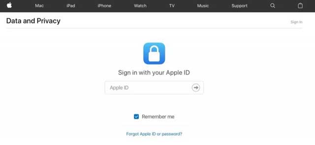 Hướng dẫn yêu cầu sao lưu dữ liệu tài khoản ID Apple